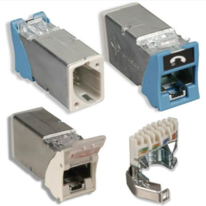Connecteur RJ45 Cat. 6A Femelle - Keystone - Haute performance - Noir ou Blanc - Plate ou Angulaire